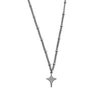 Ranuw Y2k Collier ras du cou avec pendentif étoile à quatre branches en alliage - Accessoires de fête - Collier avec pendentif étoile pour homme