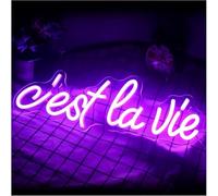 RANVEXO Luminaires Enseignes Au Néon C'est La Vie Pour Décoration Murale Lumières Avec Alimentées Par