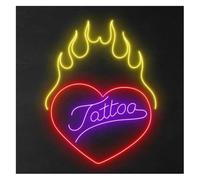 RANVEXO Pour enseigne néon Flaming Tattoo, pour studio, décoration murale intérieure