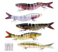 RANY 5 Pièces Leurre Peche Mer avec des Boîtes et Leurre Peche Truite pour la Pêche à la Truite D'appâts Rotar y Appât Peut être Utilisé pour Le Poisson dans Diverses Eaux