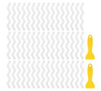 RANYAKE 48pièces Autocollants de Douche Antidérapants,Autocollants Antidérapants,Bandes de Sécurité de Bain Transparent,Bande Antidérapante pour Salle de Bains avec Raclette de Haute Qualité