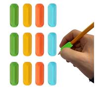 RANYAKE Poignées Triangulaires pour Crayons,Silicone Guide Doigts Ecriture Enfant,D'aide à L'écriture pour Enfants, Grip Crayon pour Enfants,Correcteur de way pour l'écriture au crayon(12 pièces)