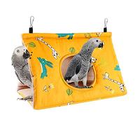 RANYPET Perroquet Hamac Nid D'oiseau Chaud Doux Hamac en Peluche Suspendu Cage Tente pour Perruche Calopsitte Amazones Cacatoès Canari Cage Jouet L