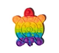 RANZAH Tortue Fidget Toy | Jouets sensoriels Push Pop Bubble pour Enfants et Adultes | Jouets Pop-up Arc-en-Ciel pour s'amuser | Autisme, Besoins spéciaux, Anti-Stress en Silicone (Tortue)