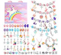 Raoclay Cadeau Fille 5-13 Ans Jouet Fille Bijoux Enfants Fille Fabrication Bracelet Fille Kit Creation Enfant, Idee Cadeau de Noël et Anniversaire pour Enfants 5 6 7 8 9 10 11 12 13 Ans