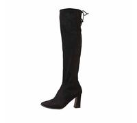 RAOKENSU Bottes au-dessus du genou pour femme avec talon, bottes d'hiver longues et chaudes, extensibles, confortables, amincissantes, unies