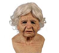 Raopuzi Another Me - The Elder Man - Silicone Mask, Halloween Old Man Mask Headwear Costume Mask,Halloween Masquerade Lifelike Masks for Adults (A)