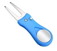 Raopuzi Golf Releve-Pitch Outil Pliable 1 Pack avec Marqueur De Balle Magnetique, Golf Divot Pitch Tool Mini Outil Leger Portable Et Pliable 3 Styles pour Hommes Femmes (Bleu)