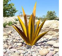 Raopuzi Sculpture Rustique de Tequila Bleue, 65CM Art décoration Statue Déco à la Maison,Figurines de Jardin,Ornements de Pelouse,Piquets de Jardin,Plantes d'agave en Métal pour Cour Extérieure (C)