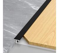 Raouoae Ensemble De Profilés De Transition en Aluminium 3x100cm - Rail en T pour Parquet, Carrelage, Moquette - Accessoire De Sol avec Finition Parfaite Et Installation Facile(Schwarz,Breite: 8mm)