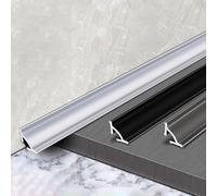 Raouoae Garniture De Quart De Cercle pour Angles De Plafond Et Mur 90 Cm * 3 Pièces Plinthe en Aluminium Bande De Calfeutrage Étanche Moulure Décorative pour Finition d'angle(White,Width:1.5 cm)