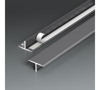 Raouoae Lot De 2 Bandes De Transition En Aluminium Profil En T - Connecteurs De Sol 80-120cm, Rails De Jonction Sans Couture Pour Stratifié, Parquet Et Carrelage - Accessoires De Finition Maison(Grau,