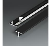 Raouoae Lot De 2 Bandes De Transition En Aluminium Profil En T - Connecteurs De Sol 80-120cm, Rails De Jonction Sans Couture Pour Stratifié, Parquet Et Carrelage - Accessoires De Finition Maison(Schwa