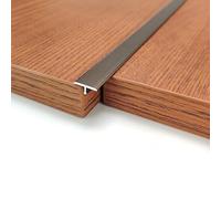 Raouoae Lot De 3 Bandes De Transition De Sol En T 90cm Pour Sols En Bois, Angle Réglable, Garniture De Bord Et Revêtement De Porte, Kit De Moulage De Transition Pour Bordure De Sol En Bois(Roségold,Br