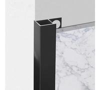 Raouoae Profilé d'angle en Aluminium pour Carrelage 125 Cm* 2 Pièces pour Bordure De Sol Et Mur Profilé Décoratif pour Finition Carrelage Protection Et Finition Angle De Carrelage(Black,Width:10mm)