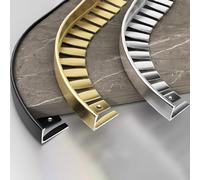 Raouoae Profilé De Bordure en Aluminium pour Carrelage, 135cm*2 Pièces, Profilé L pour Escaliers Et Revêtements De Sol, Hauteur 12,5-15 Mm, Bande De Protection pour Carrelage(Silver,H:12.5MM)