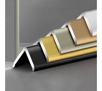 Raouoae Profilé De Protection D'angle Autocollant 135cmx2 | Protection Des Bords Pour Murs En Bois Et Carrelage | Profilé D'angle Mural 89° | Bande De Protection Pour Coins Vulnérables(Gold A,15*15mm)