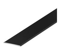 Raouoae Profilé De Transition Aluminium Anodisé 135cm*2, Bande De Séparation Plate pour Sols, Finition Anodisée pour Jonction Et Sol, Profilé De Sol À Coller(Schwarz,W:50mm)