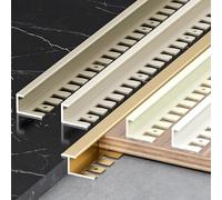 Raouoae Profilé De Transition Flexible En Aluminium Durable 90 Cm* 3 Pièces Bordure De Carrelage Pour Transitions Sol-mur Sans Couture Idéal Pour Salle De Bain Cuisine Et Salon(Pistol gray,C-TYPE_HIGH