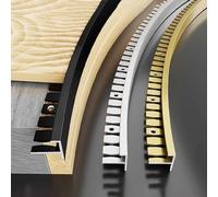 Raouoae Profilés De Bordure De Carrelage Pliables En Forme De F - 2 Pièces De 135cm, Protection Durable Pour Bords De Carrelage, Idéaux Pour Rénovation Domiciliaire, Résistance À L'usure Et Finition E