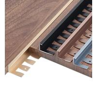 Raouoae Protecteur De Bord De Carrelage En Aluminium Anodisé Pliable, 2x135cm Profil Flexible Pour Protéger Les Bords Des Carreaux En Céramique, Porcelaine Et Pierre, Idéal Pour Salle De Bain Et Cuisi