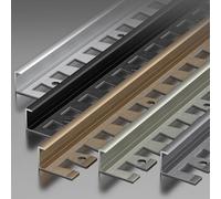 Raouoae Protection De Bord De Carrelage En Aluminium Anodisé, 135cmx2, Profilé C Pliable Et Robuste Pour Escaliers, Finition Et Garniture De Carrelage Durable Pour Applications Commerciales Et Domesti