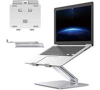 RAOWEI Support Ordinateur Portable, Inclinable Aluminium Ordinateur Portable Riser Réglable Ergonomique Ordinateur De Bureau Stand Portable Pliable Ventilé for MacBook Pro Air/iPad/Tablettes
