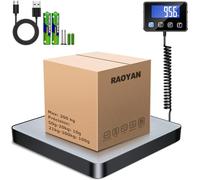 RAOYAN Balance Colis, 200kg/10g Haute Précision Pese Colis Avec Fonction Hold/Tara, Balance D'expédition Acier Inoxydabl Pour Colis, Bagages, Entrepôt, Balance Postale Digitale Avec Écran LCD
