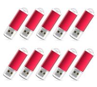 RAOYI 10PCS 1G USB Flash Drive USB 2.0 Memory Stick Memory Drive Pen Drive Red