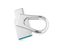 RAOYI Clé USB C et USB 3.0 128 Go, Mini Clef USB 3.1 128Go OTG Flash Drive Résistance à l'eau Pendrive en Métal pour iphone 15 Smartphone/Windows Mac OS PC/Chromebook Pixel/Huawei Matebook (Argent)