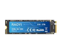 RAOYI Disque SSD Interne NVMe M.2 2280 PCIe Gen4x4 SSD, jusqu'à 5000 Mo/s, Configuration du Cache SLC, Stockage et Extension de mémoire pour Ordinateur Portable PS5
