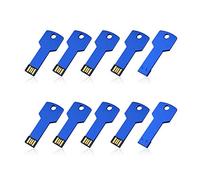 RAOYI Lot de 10 clés USB en métal pour clés 32G Bleu