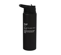 Rap Definition - Explication sarcastique amusante hip-hop Stainless Steel Insulated Water Bottle
