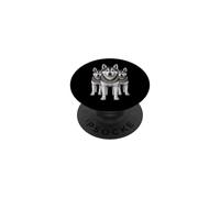 Rap pour Chien Husky Sibérien rétro années 90 PopSockets PopGrip Adhésif