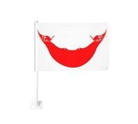 Rapa Nui Drapeau de voiture avec clip pour fenêtre extérieure 30 x 45 cm Double face Décoration de voiture