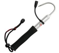 Rapala - Gaffe Téléscopique ProGuide Fishing Gaff - Gaffe Pêche en Aluminium - Matériel de Pêche Léger - Avec Protège-Crochet - Poignée Ergonomique - 60cm Dépliée et 25cm Repliée - Gris/Noir