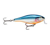 Rapala, Leurre de Pêche Classiques, Shallow Shad Rap, Taille : 9 cm/12 g, Leurre Eau Douce Flottant, Profondeur de Nage : 1,8-2,4 m, Matériel de Pêche avec Construction Balsa, Silver Blue SB