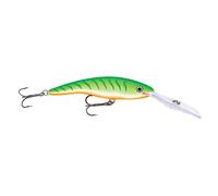 Rapala - Leurre de Pêche Deep Tail Dancer - Leurre Pêche en Balsa avec Bavette - Matériel de Pêche d’Eau Douce - Prof de Nage 6m - Taille 9cm / 13g - Fabriqué en Estonie - Green Tiger