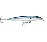Rapala - Leurre de Pêche Floating Magnum - Matériel de Pêche avec Construction Balsa - Leurre Pêche d'Eau Douce - Fabriqué en Estonie - Prof de Nage 2.7 - 3.3m - Taille 11cm / 15g - Silver Blue