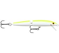 Rapala - Leurre de Pêche Jointed - Construction Balsa - Leurre Pêche d'eau Douce Flottant - Profondeur de Nage 1,2-2,4m - Taille 11cm / 9g - Fabriqué en Estonie - Silver Fluorescent Chartreuse UV