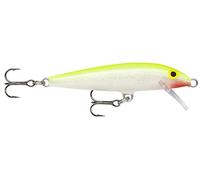 Rapala Leurre de Pêche Original Floater-Matériel Construction Balsa d'eau Douce-Prof de Nage 0.9-1.5m-7cm/4g-Fabriqué en Estonie-Silver Fluorescent Chartreuse Unisex-Adult, 7cm/4g
