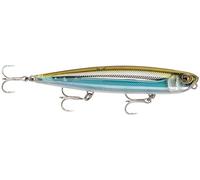 Rapala - Leurre de Pêche Precision Xtreme Pencil Saltwater Construction Plastique - Leurre Mer Flottant - Profondeur de Nage Surface - Taille 12,7cm / 26g - Fabriqué en Estonie - Moss Back Shiner