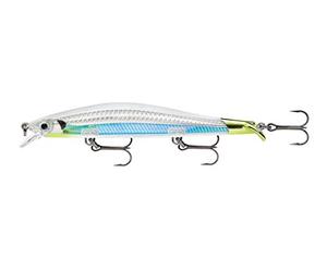 Rapala - Leurre de Pêche Ripstop - Matériel de Pêche avec 2 Bavettes - Leurre Pêche d'eau Douce - Profondeur de Nage 1.3-1.6m - Taille 12cm / 14g - Fabriqué en Estonie - Albino Shiner