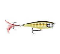 Rapala - Leurre de Pêche Skitter Pop - Leurre Pêche Construction Balsa - Matériel de Pêche d'eau Douce - Prof de Nage Surface - Taille 7cm / 7g - Fabriqué en Estonie - SStriped Grey Shiner