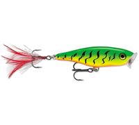 Rapala - Leurre de Pêche Skitter Pop - Leurre Pêche Construction Balsa - Matériel de Pêche d'Eau Douce - Prof de Nage Surface