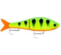 Rapala, Leurre de Pêche Super Shadow Rap Glide, Taille : 11 cm/45 g, Leurre Eau Douce Coulant, Profondeur de Nage : Variable, Matériel de Pêche Plastique, Fire Tiger FT