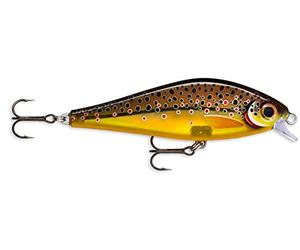 Rapala - Leurre de Pêche Super Shadow Rap - Matériel de Pêche avec Bavette Intégrée - Leurre Pêche d'Eau Douce - Pronfondeur de Nage 1,4m - 16 cm / 77 g - Fabriqué en Estonie - Live Brown Trout