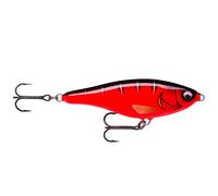 Rapala - Leurre de Pêche Twitchin' Rap - Matériel de Pêche avec Corps en Abachi - Leurre Pêche d'eau Douce - Profondeur de Nage de 0,6 à 1,5m - 12cm / 53g - Fabriqué en Estonie - Classic Red&Black