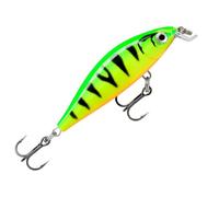 Rapala, Leurre de Pêche X-Light Minnow, Taille : 5 cm/4 g, Leurre Eau Douce Coulant, Profondeur de Nage : 0,6-0,9 m, Matériel de Pêche en Plastique, Fire Tiger FT
