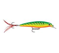 Rapala - Leurre de Pêche X-Rap - Matériel de Pêche d'Eau Douce - Leurre Pêche avec Profil 3D, Teaser Plumes et Brill - Profondeur de Nage 1.2-1.8m - 10cm / 13g - Fabriqué en Estonie - Firetiger UV